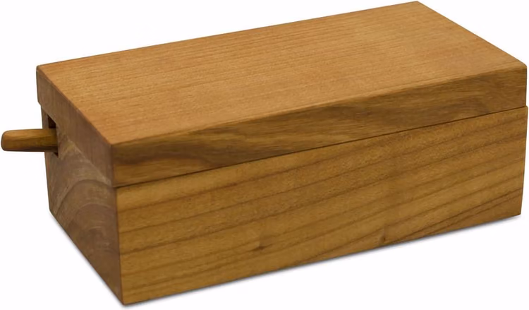 Butterdose und Buttermesser aus Holz – SET