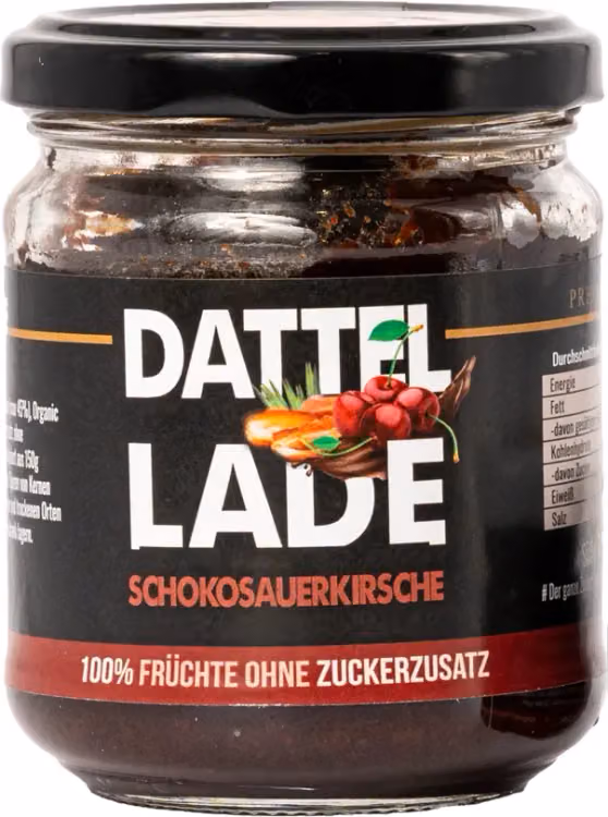 Dattellade Schoko-Kirsche