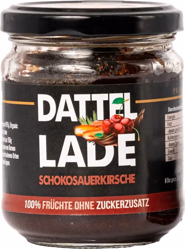 Dattellade Schoko-Kirsche