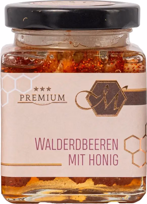 Waldblaubeeren mit Honig