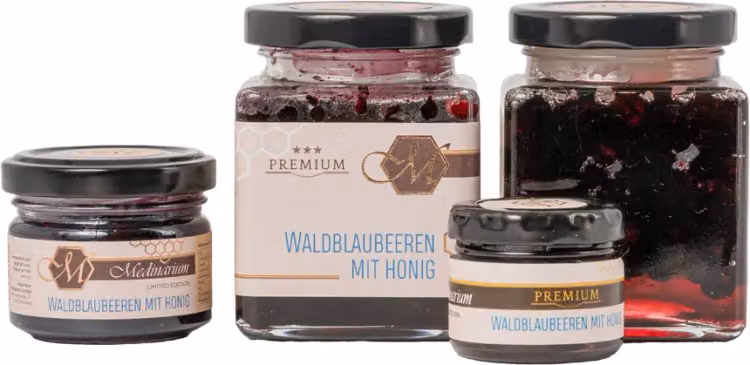 Waldblaubeeren mit Honig