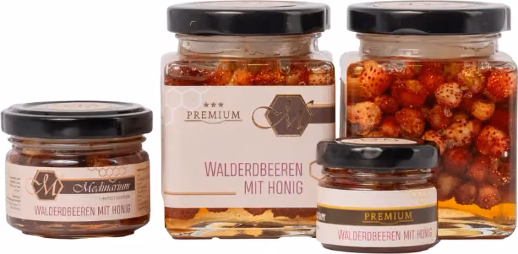 Walderdbeeren mit Honig