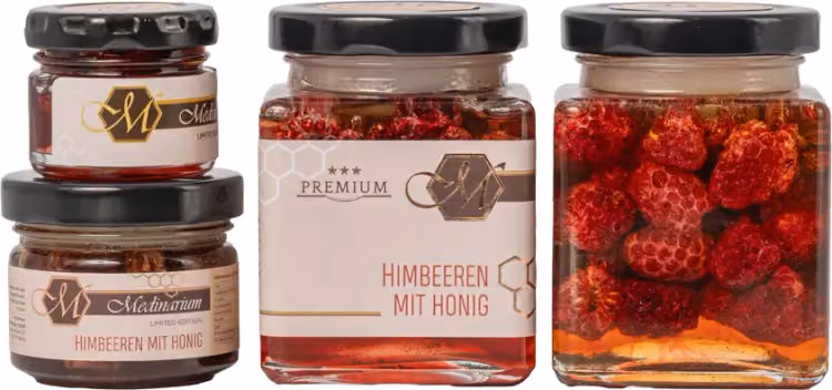 Waldhimbeeren mit Honig